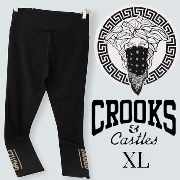 Crooks & Castles Pants - NWT CROOKS & CASTLES Women’s Black Leggings XL